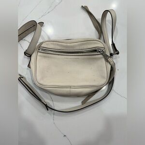 Aimee Kestenberg White/Cream Leather Crossbody Bag